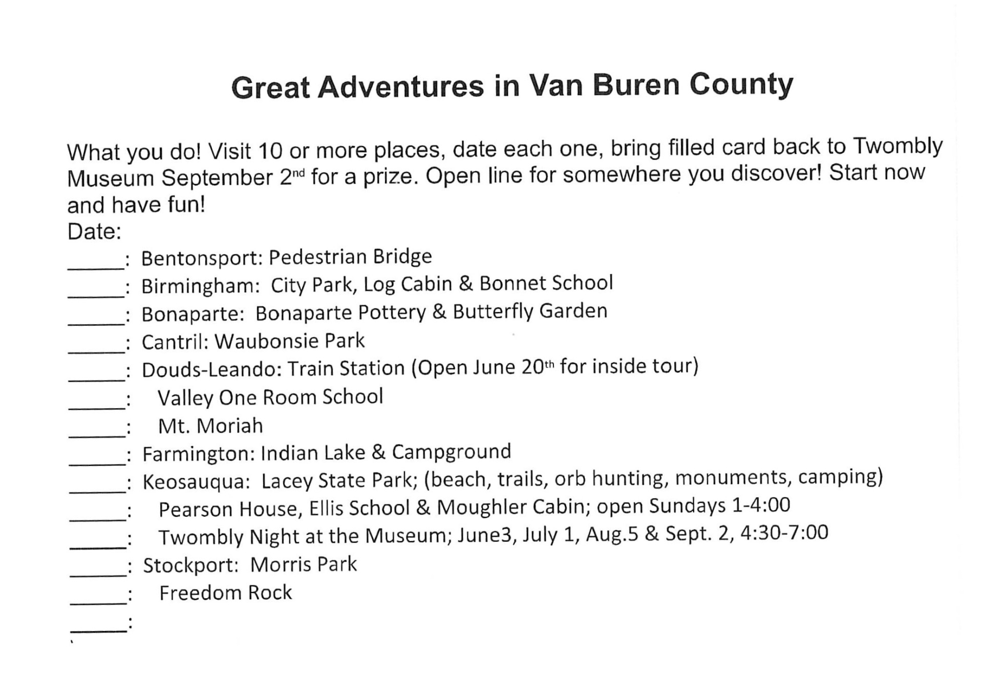 Great Adventures in VBC